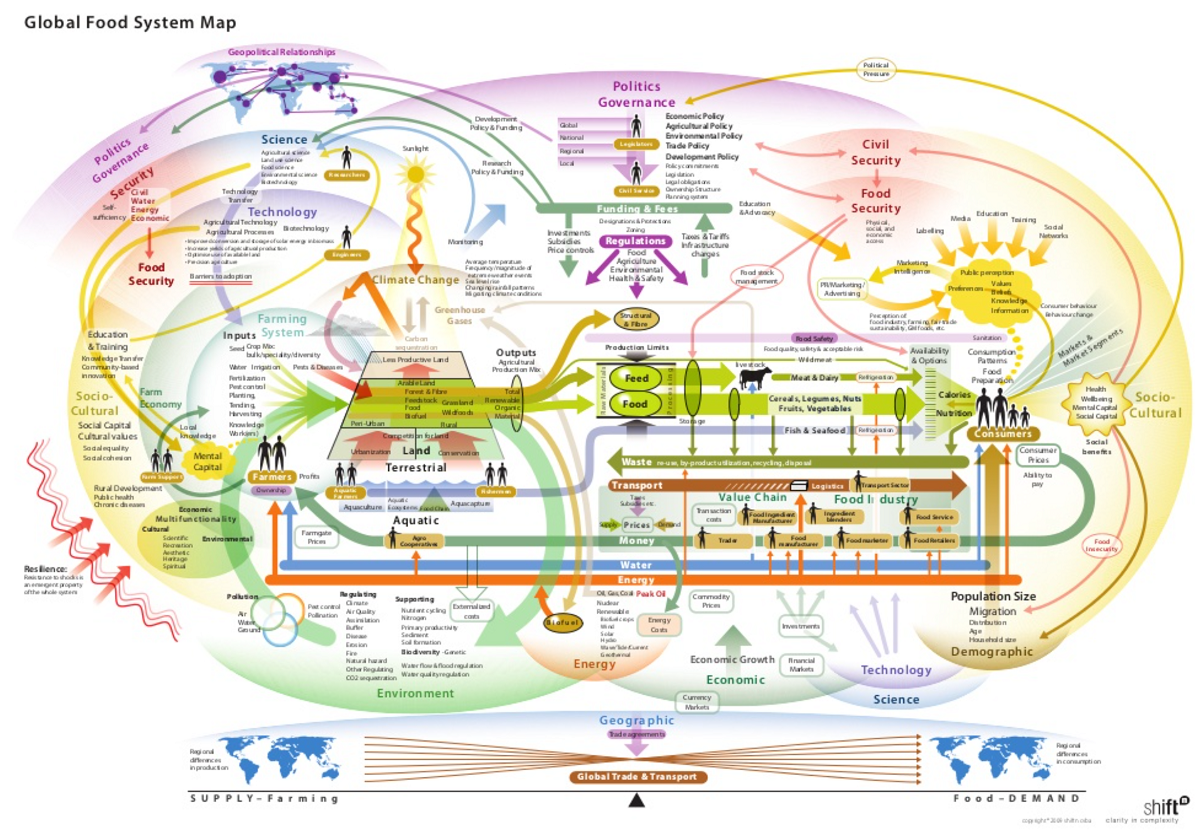 Figure 4: A comprehensive illustration of the global food system.