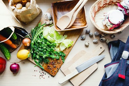 Image: Ksenia Chernaya, Wooden Kitchen Utensils And Vegetables, Pexels, Pexels Licence