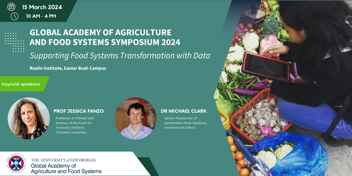 Flyer for the Supporting Food Systems Transformation with Data Symposium 2024