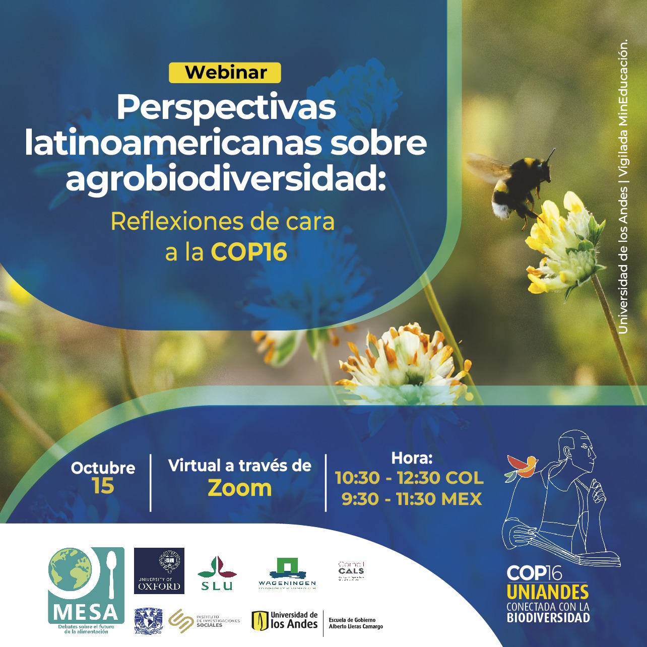 Imagen webinar Perspectivas latinoamericanas sobre agrobiodiversidad: Reflexiones de cara a la COP16