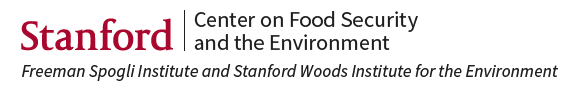 The logo for Stanford Center on Food Security and the Environment