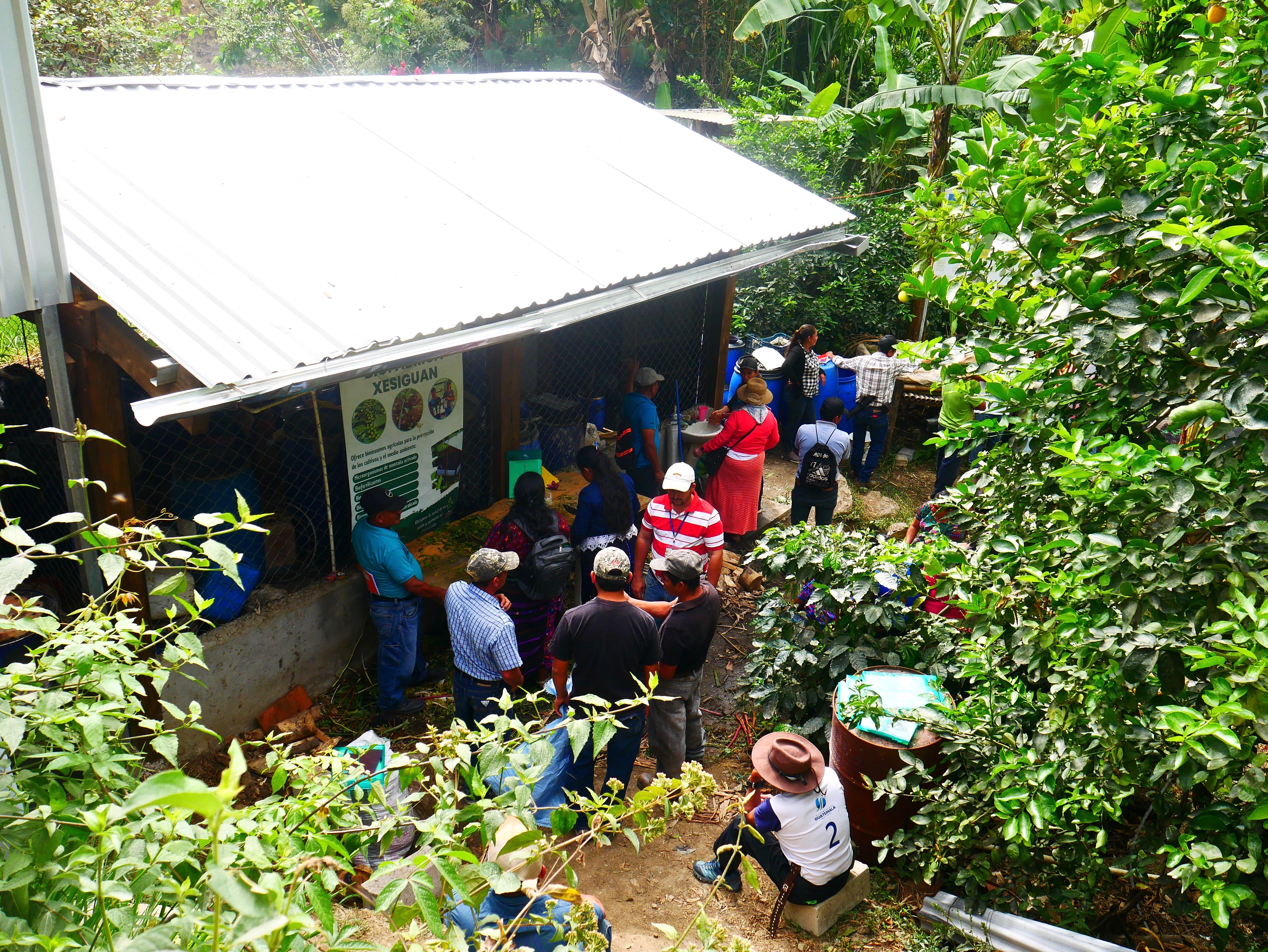 A training event at Biofabrica Xesiguan. Photo provided courtesy of Nathan Einbinder.