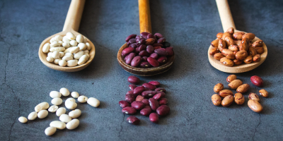 Image: Tijana Drndarski, Different kinds of beans on dark background, Unsplash, Unsplash Licence