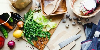 Image: Ksenia Chernaya, Wooden Kitchen Utensils And Vegetables, Pexels, Pexels Licence