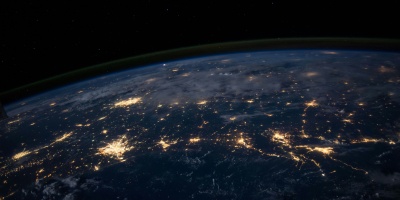 Photo of the world at night from space