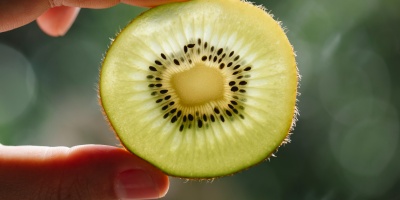 Slice of circular kiwi. Photo by Any Lane via Pexels