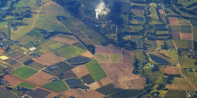 Aerial shot of field. Credit: Magda Ehlers via Pexels. 