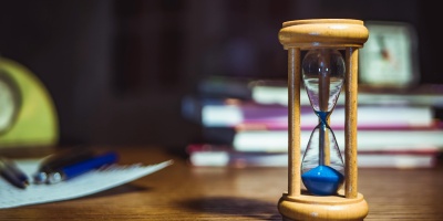 Sand timer. Credit Mike via Pexels