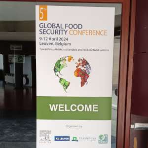 Photo of global food security conference welcome banner 