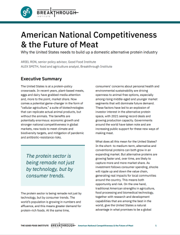 American national competitiveness and the future of meat