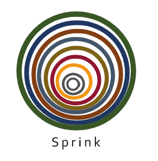 Logo for Sprink of several concentric circles of different colours slightly offset