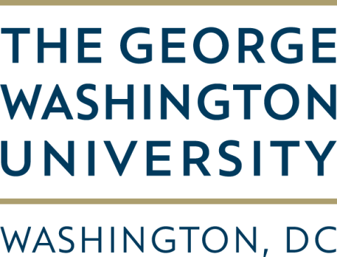 The logo for the George Washington University in Washington, DC