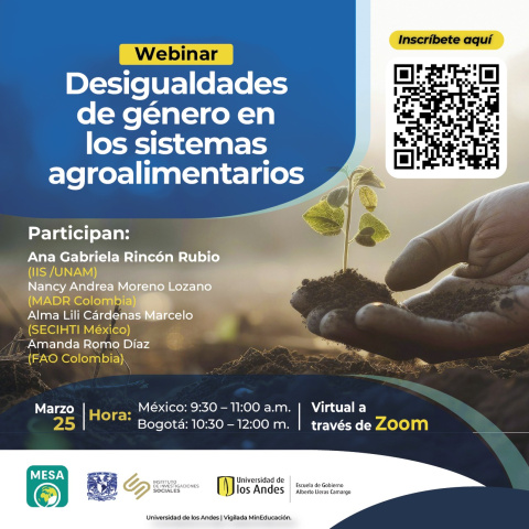 Imagen del webinar Desigualdades de genero en los sistemas alimentarios