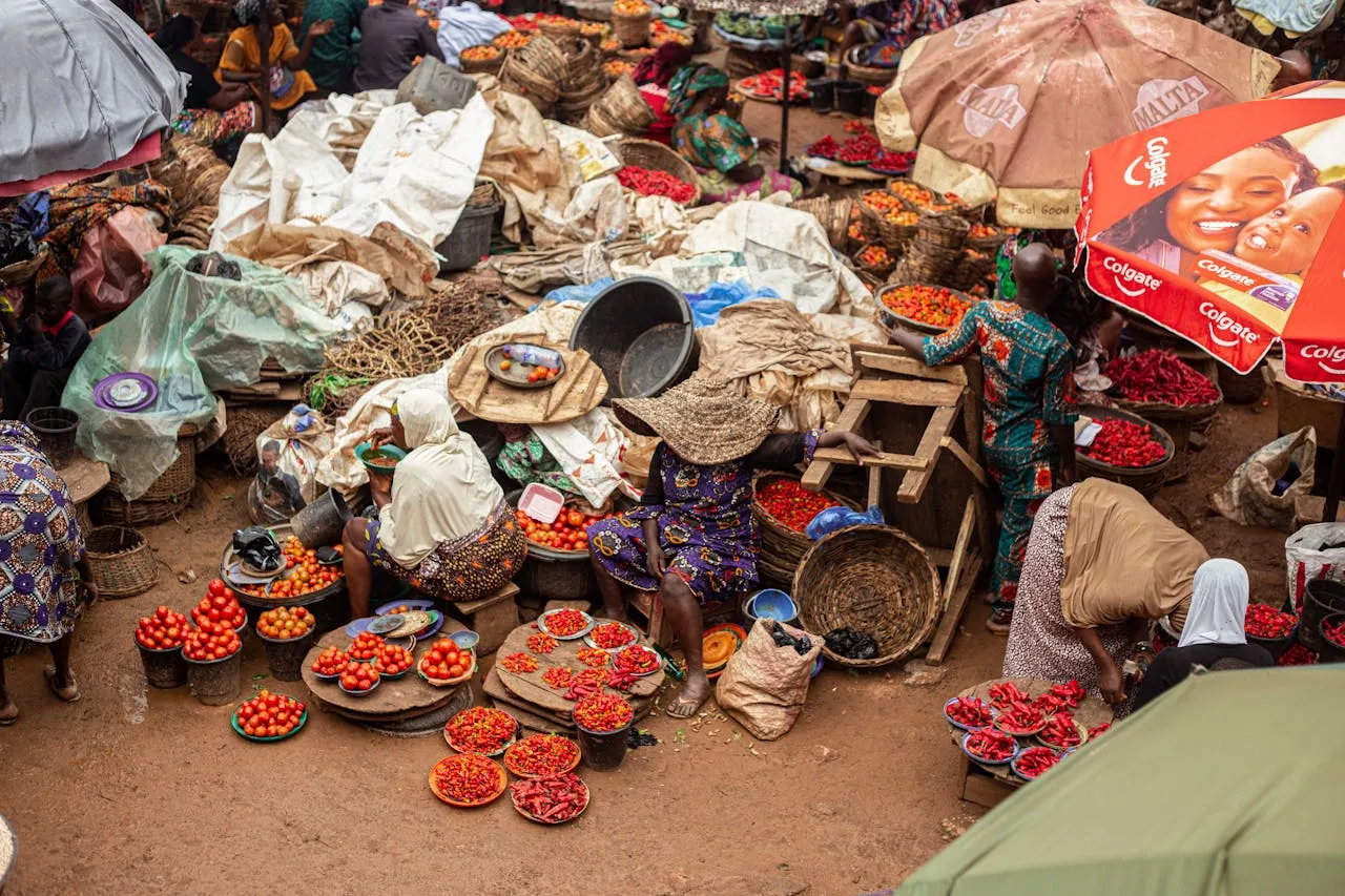 Food market in Africa. Credit Overly Olu via Pexels
