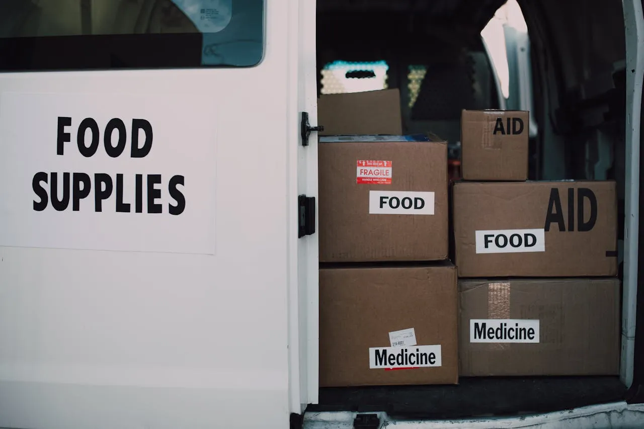 Photo of food aid. Credit: RDNE Stock project via Pexels