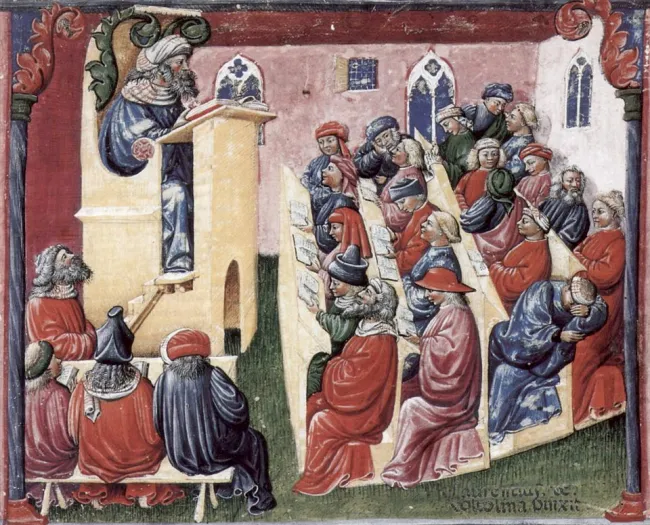 Provided by Frederico Andreotti for his Essay on Games on TABLE, pictures a miniature on parchment by artist Laurentius de Voltolina, sent 30 April 2025. Credited to Kupferstichkabinett Berlin