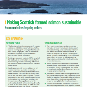 Making Scottish farmed salmon sustainable report cover