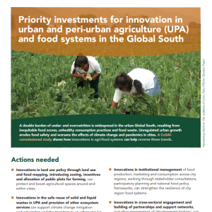 Potential of urban and periurban agriculture in the Global South