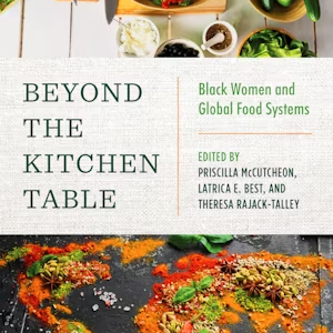 The cover of Beyond the Kitchen Table shows a world map made out of spices.