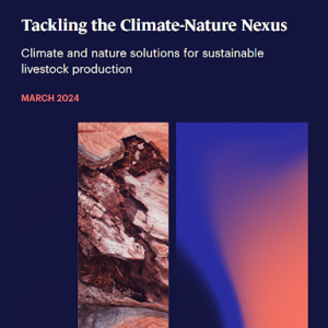 Image: Front cover of FAIRR reported titled “Tackling the climate-nature nexus”. 