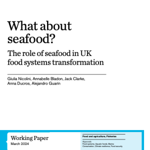 Image of the role of seafood in food systems transformation report title page