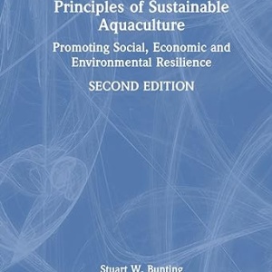 Front cover of booked titled "principles of sustainable aqauculture"