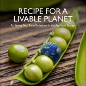 Report cover titled recipe for a liveable planet