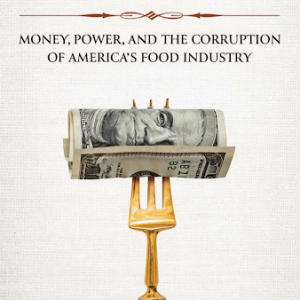 Front cover of book depicting a fork through a 100 dollar bill. 