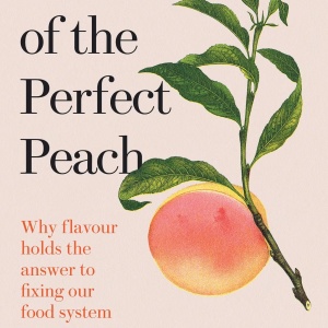 Cover page with a peach alongside text